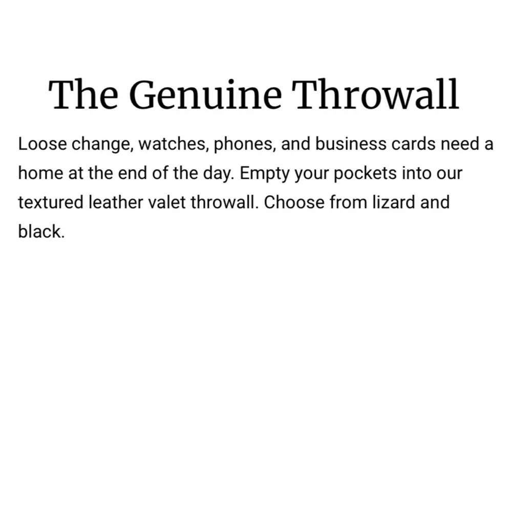 Brouk & Co The Genuine Throwall